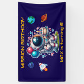 宇宙探検家 宇宙飛行士 誕生日 バナー 男の子 横断幕 (縦)