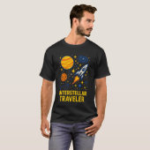 宇宙探検家 恒星間旅行者 銀河の天文学者 Tシャツ (正面フル)