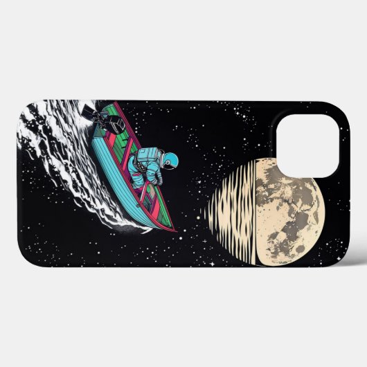 宇宙探検家、月まで漕ぐ Case-Mate iPhoneケース (裏面 (横))