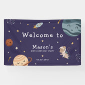 宇宙探検楽しいキッズバースデーパーティー 横断幕 (横)