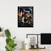 宇宙探検猫の3Dポップアップ壁アートポスター ポスター (ホームオフィス)