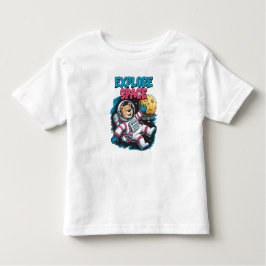 宇宙探鉱子供へシャツと女の子 トドラーTシャツ