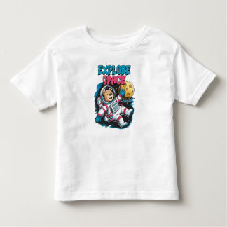 宇宙探鉱子供へシャツと女の子 トドラーTシャツ