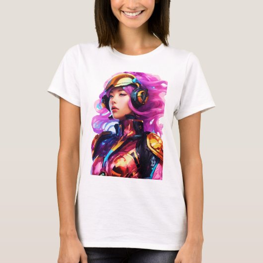 宇宙擦り切れたスーツ Tシャツ (正面)