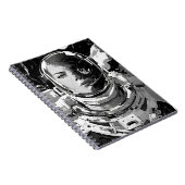 宇宙旅行に着手：印象的な少女の宇宙飛行士 ノートブック (右側)