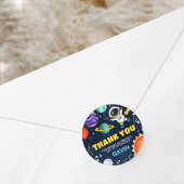 宇宙旅行のまわりに太陽の誕生日パーティー ラウンドシール