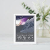 宇宙旅行はがき – ケプラー16-b ポストカード (スタンド正面)