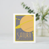 宇宙旅行はがき – 土星 ポストカード (スタンド正面)