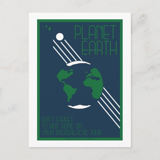 宇宙旅行はがき – 地球 ポストカード (正面)