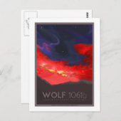 宇宙旅行はがき – Wolf 1061b ポストカード (正面/裏面)