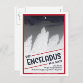 宇宙旅行クリスマスポストカード – Enceladus シーズンポストカード (正面/裏面)