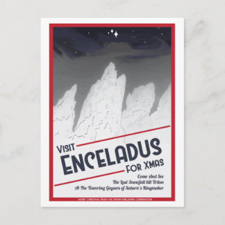 宇宙旅行クリスマスポストカード – Enceladus シーズンポストカード
