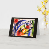 宇宙旅行グリーティングカード カード (黄色い花)