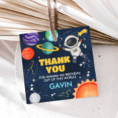 宇宙旅行サンのまわりにバースデーパーティースクエア フェイバータグ