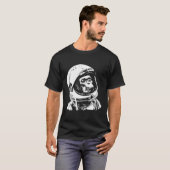 宇宙旅行宇宙飛行士モンキー Tシャツ (正面フル)