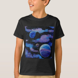 宇宙旅行惑星星雲アート Tシャツ