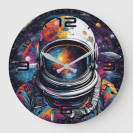 宇宙旅行者宇宙飛行士星雲壁時計 ラージ壁時計