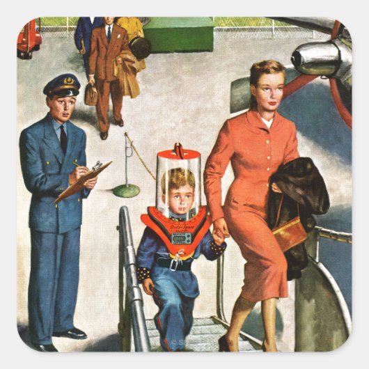 宇宙旅行者 スクエアシール (正面)