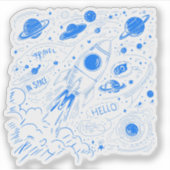 宇宙旅行 シール (正面)