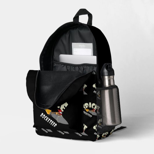 宇宙旅行 プリントバックパック (裏面右端 (見開き))