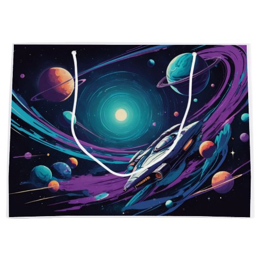 宇宙旅行 ラージペーパーバッグ (正面)