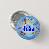 宇宙旅行～名前ボタン# 2 缶バッジ (正面&裏面)