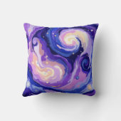 宇宙旋回：抽象芸術銀河系星雲パターン クッション (裏面)
