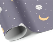 宇宙星ロケット衛星と惑星 ラッピングペーパー (ロールコーナー)