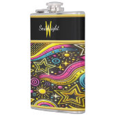 宇宙星模様と渦巻き フラスク (左)