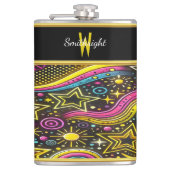 宇宙星模様と渦巻き フラスク (正面)