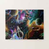 宇宙星雲と惑星 ジグソーパズル (横)