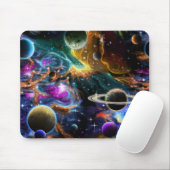 宇宙星雲と惑星 マウスパッド (マウス)