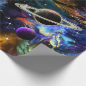 宇宙星雲と惑星 ラッピングペーパー (角)