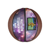 宇宙星雲の写真バスケットボール ミニバスケットボール (縦)