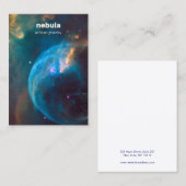 宇宙星雲イヤリングジュエリー表示ホルダー 名刺 (正面/裏面)