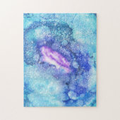 宇宙星雲コンステレーションブルー&パープル懸命 ジグソーパズル (縦)