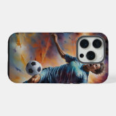 宇宙星雲サッカーシュート iPhoneケース (裏面横)