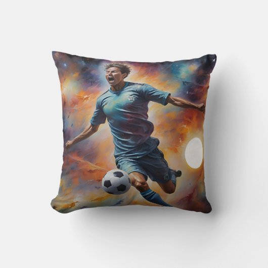 宇宙星雲サッカーショット クッション (正面)