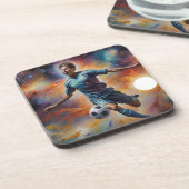 宇宙星雲サッカーショット コースター (左側)