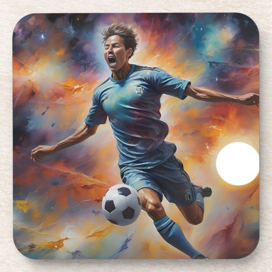 宇宙星雲サッカーショット コースター (正面)