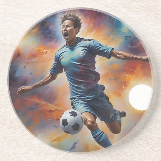 宇宙星雲サッカーショット コースター (正面)