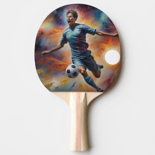 宇宙星雲サッカーショット 卓球ラケット (正面)