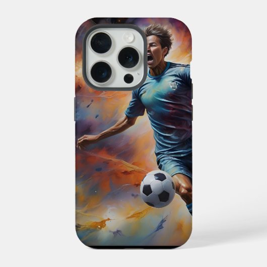 宇宙星雲サッカーショット iPhoneケース (裏面)