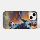 宇宙星雲サッカーショット iPhoneケース (裏面横)