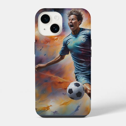 宇宙星雲サッカーショット iPhoneケース (裏面)