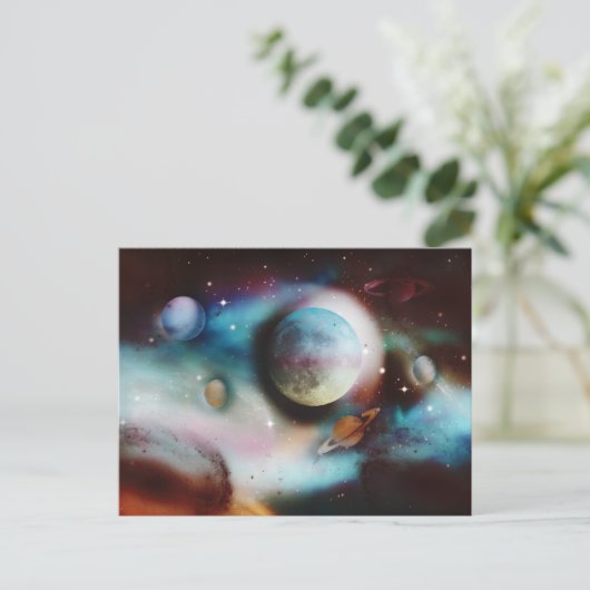 宇宙星雲&星印はがき ポストカード (スタンド正面)