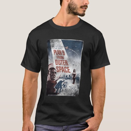 宇宙映画ファンからプラン9 Tシャツ (正面)