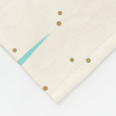 宇宙時代のターコイズのスターバストのフリースブランケット フリースブランケット (角)