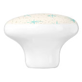 宇宙時代のターコイズのスターバストの陶磁器のノブ セラミックノブ (側面)