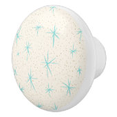 宇宙時代のターコイズのスターバストの陶磁器のノブ セラミックノブ (右)